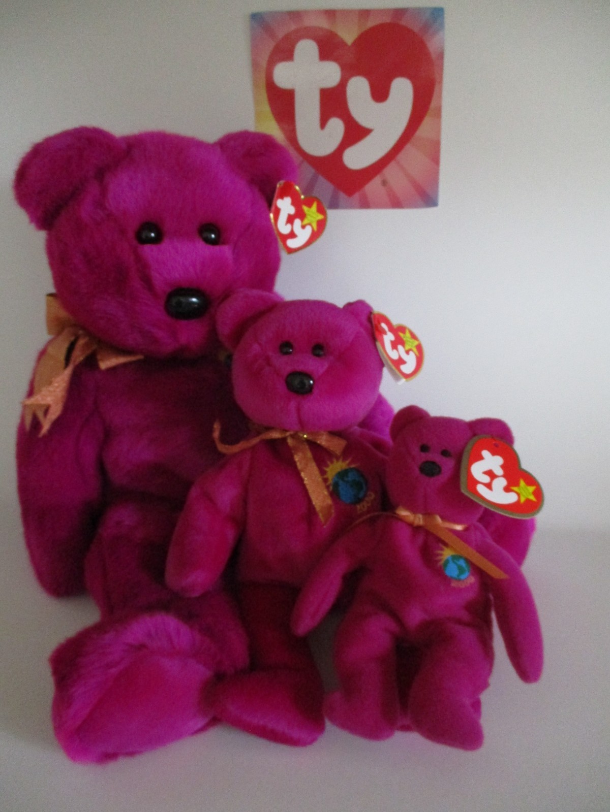 TY MILLENNIUM Buddy~Beanie Baby & Teanie Beanie~TRIO~Mint Condition🌹 TY MILLENNIUM Buddy~Beanie Baby & Teanie Beanie~TRIO~Mint Condition🌹