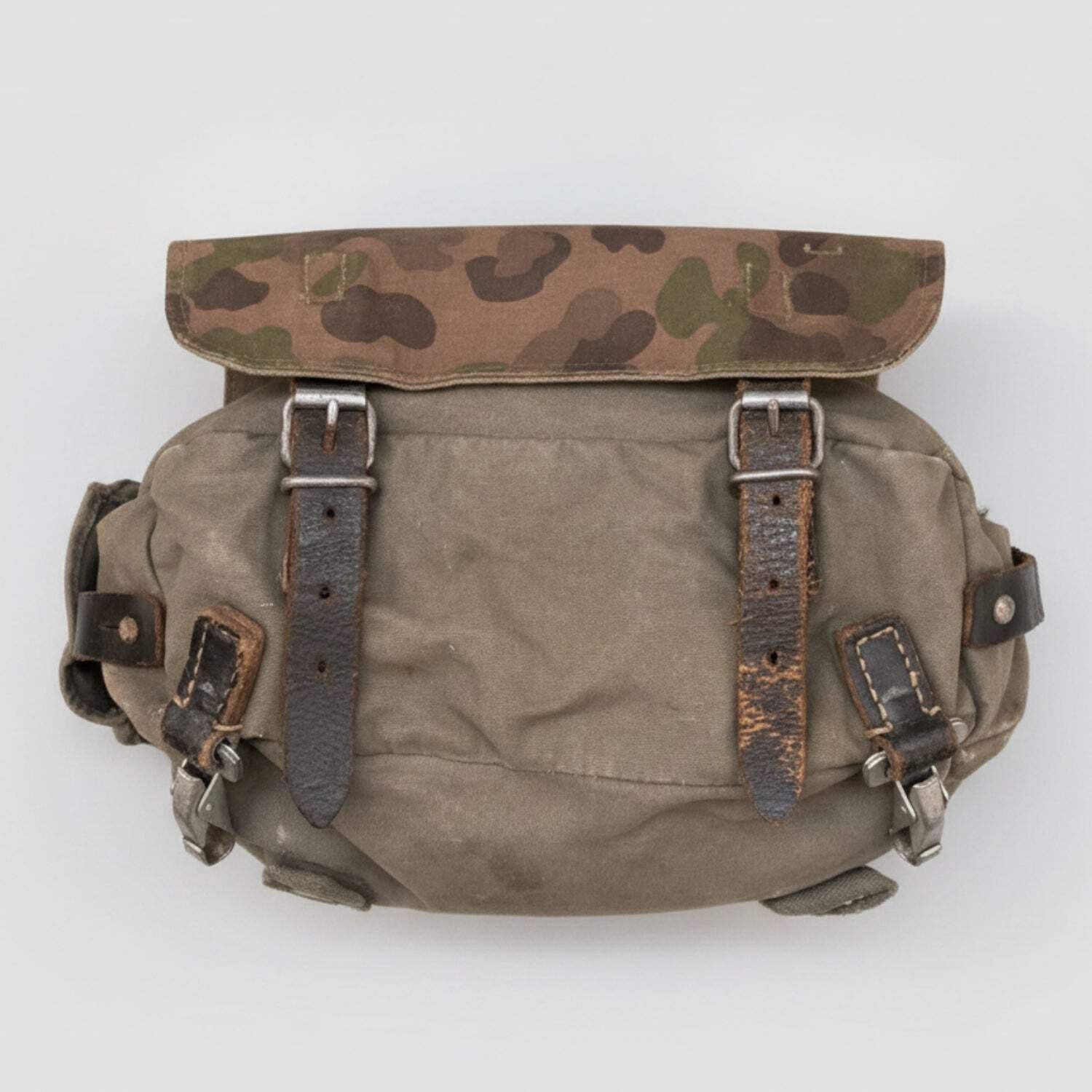 Vintage Austrian Bundesheer Haversack – KAZ57 Camo Field Bag 1950s-60s Surplus