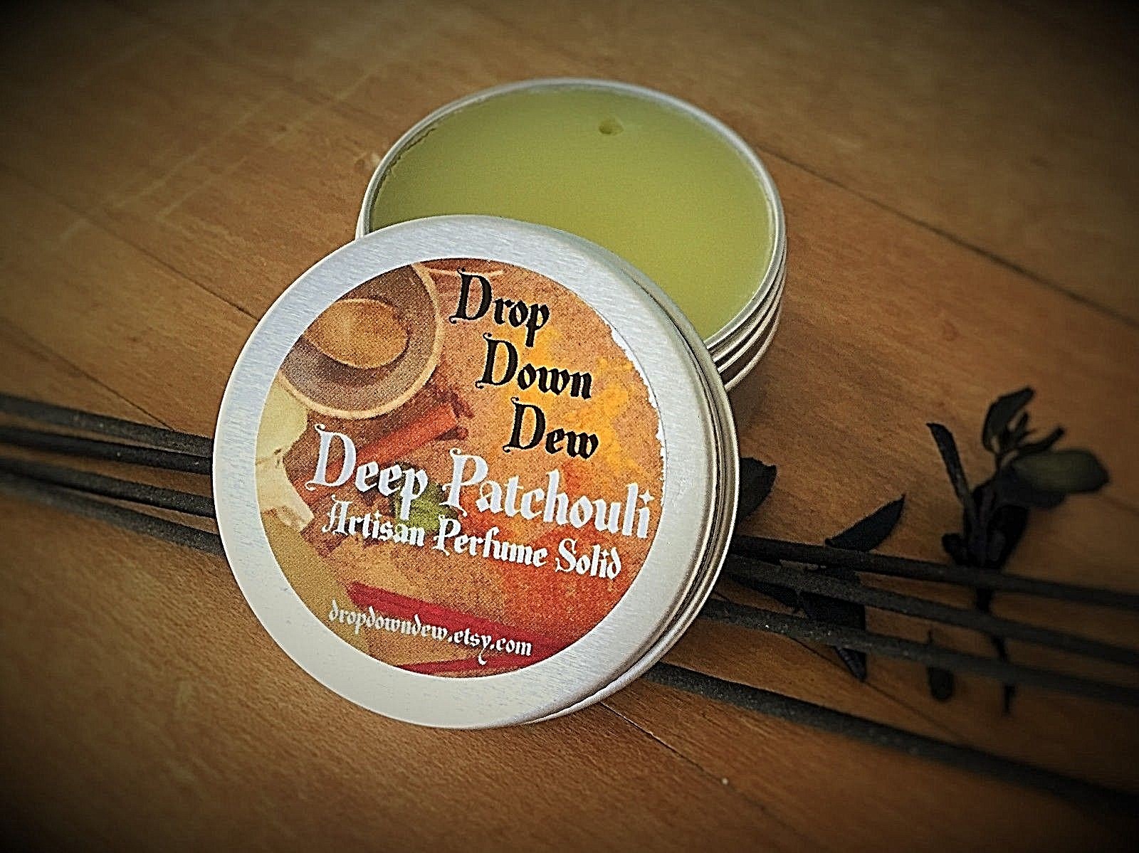Deep Patchouli Perfume Solid, Perfume Balm, Perfume Rub, Aromatherapy
