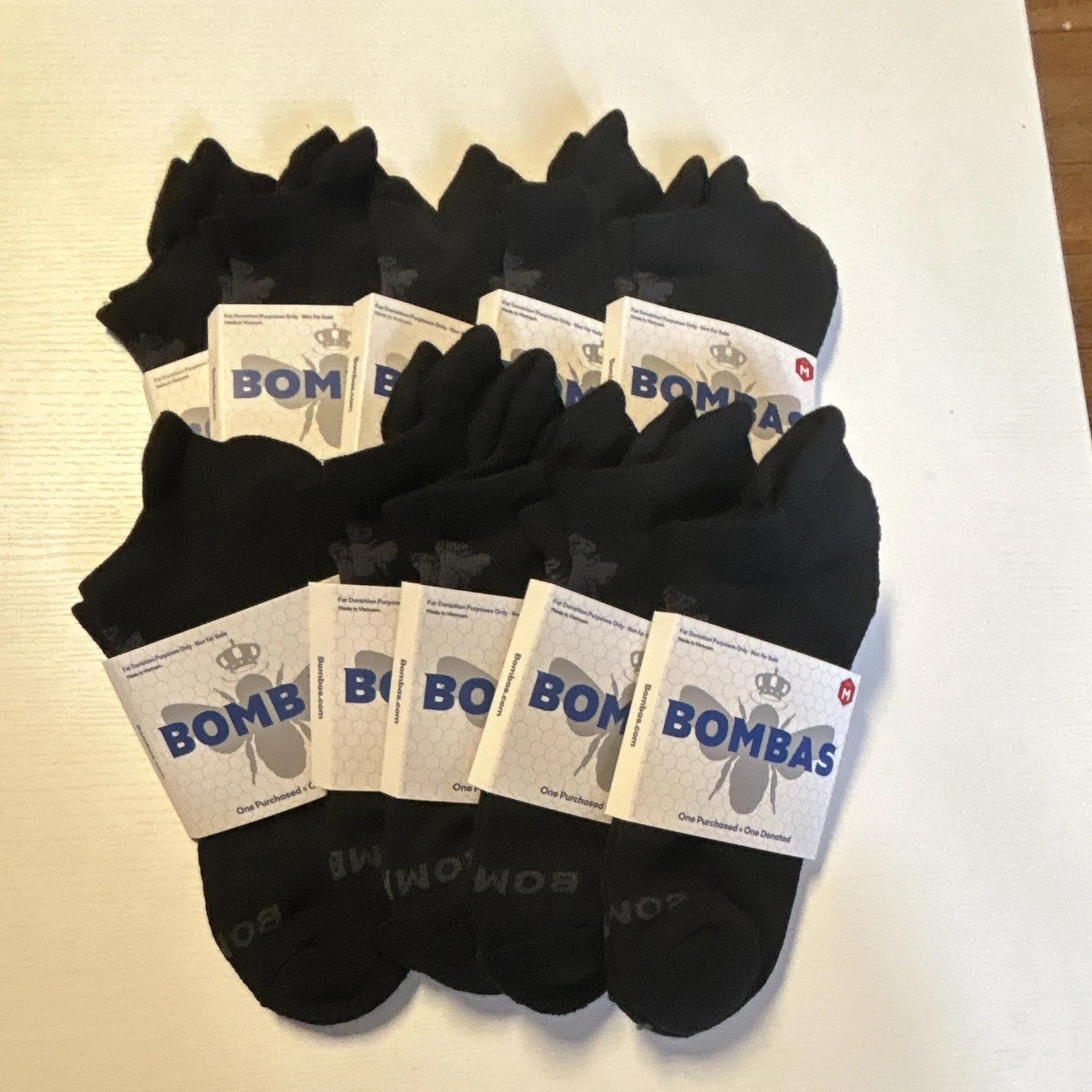 Bombas Unisex medium black Ankle Socks 10 Pack New with Tags Bombas Unisex medium black Ankle Socks 10 Pack New with Tags