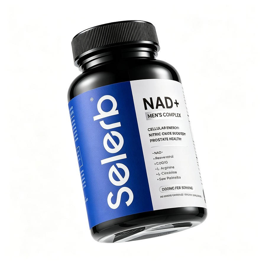 Selerb NAD+ for Men CoQ10 Maca Ashwagandha Energy Circulation Prostate 60ct