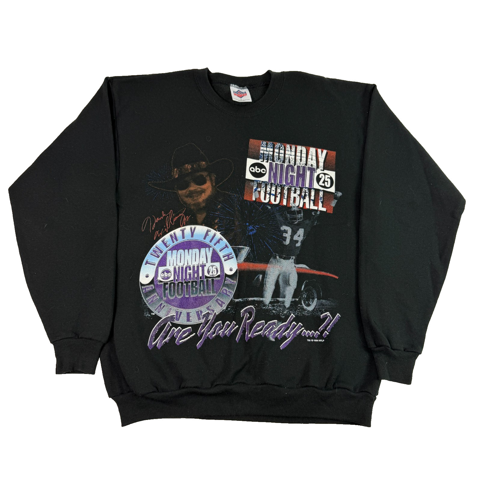 Vintage 1994 Hank Williams Jr ABC Monday Night Football 25th Sweatshirt Large Vintage 1994 Hank Williams Jr ABC Monday Night Football 25th Sweatshirt Large