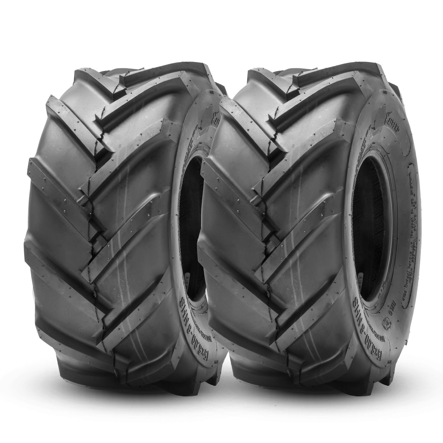 2PCS 15x6.00-6 Lawn Mower Tires Heavy Duty 4Ply 15x6-6 15x6x6 Turf Saver Tyres