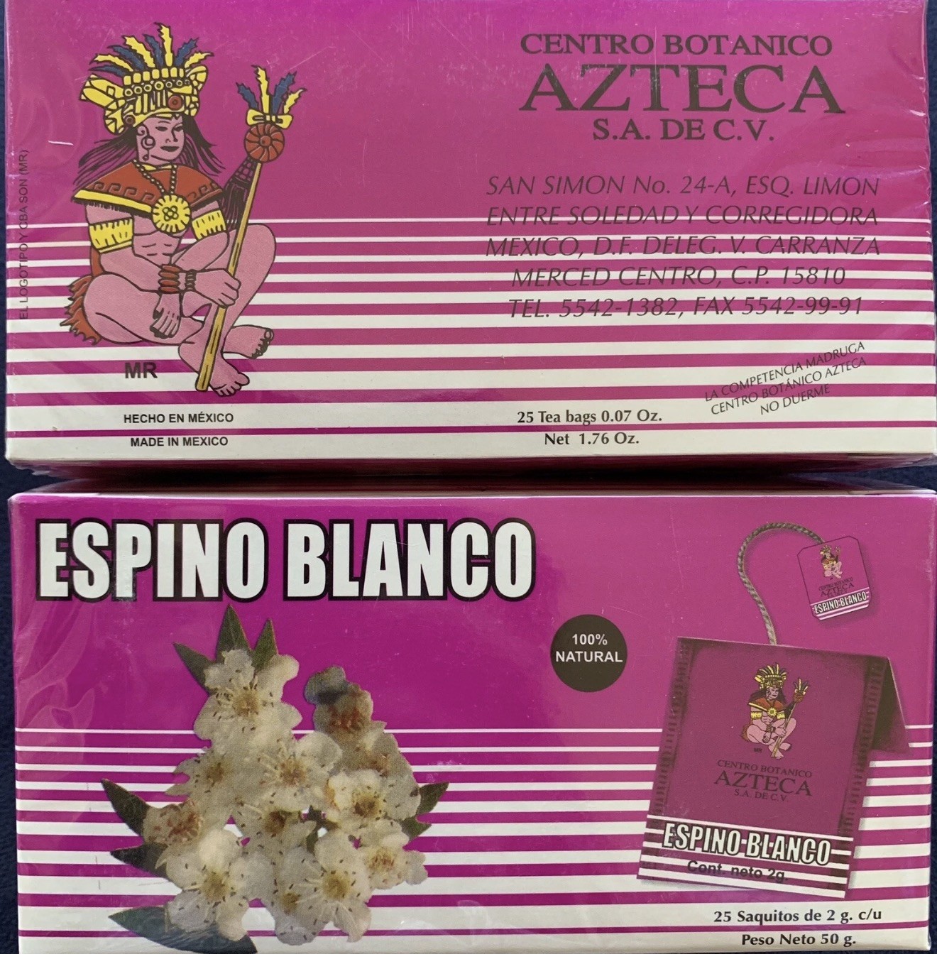 Te Espino Blanco 2 Pack 50 Tea Bags Espino Blanco