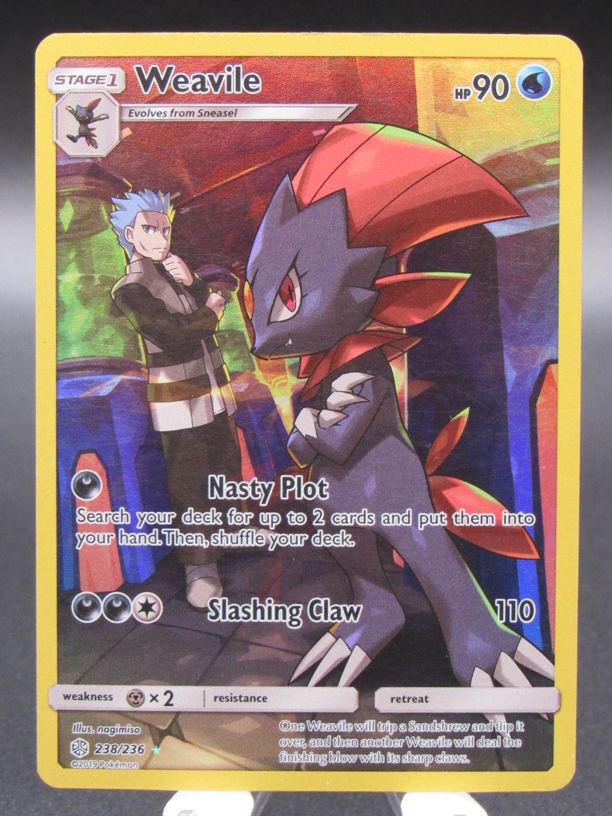 Weavile 238/236 Sm-Cosmic Eclipse Secret Rare (Lightly Played/LP)