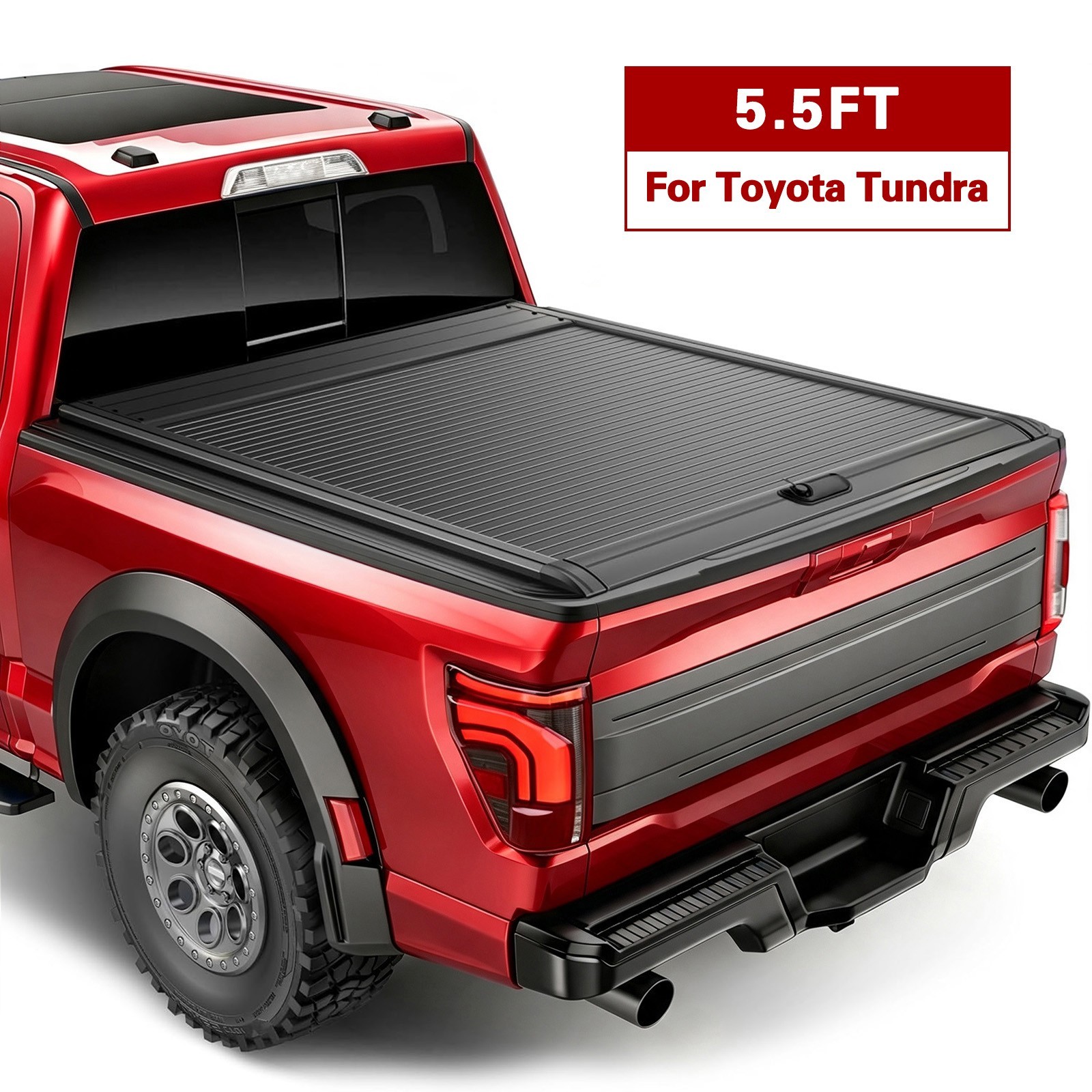 For 2014-2026 Toyota Tundra 5.5Ft Bed Hard Retractable Truck Bed Tonneau Cover