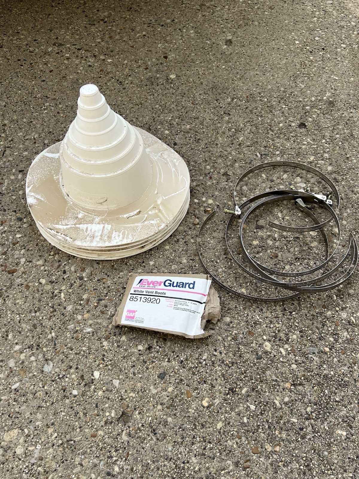 1/2 Dozen Everguard TPO Plus White Vent Boot 1” To 6” 8513920 Roofing Supplies 1/2 Dozen Everguard TPO Plus White Vent Boot 1” To 6” 8513920 Roofing Supplies