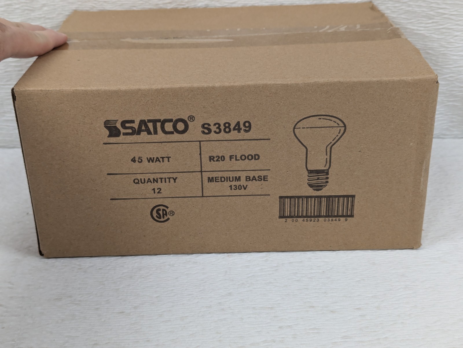 Satco - S3849 - Replacement Bulbs - R20 45W - 330 Lumens - Indoor - 12 Pack