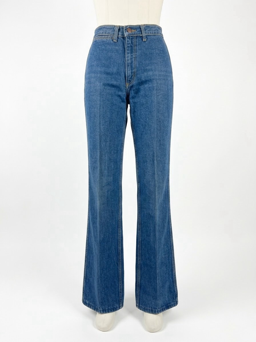 VTG 70s 80s Cacharel Paris High Waist Jeans 100% Cotton Size 8 French