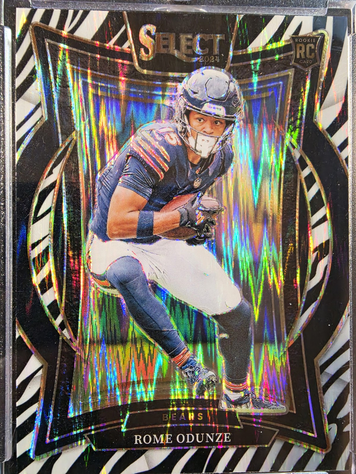 Panini 2024 Select Concourse Rome Odunze #3 Zebra Prizm RC Chicago Bears Panini 2024 Select Concourse Rome Odunze #3 Zebra Prizm RC Chicago Bears