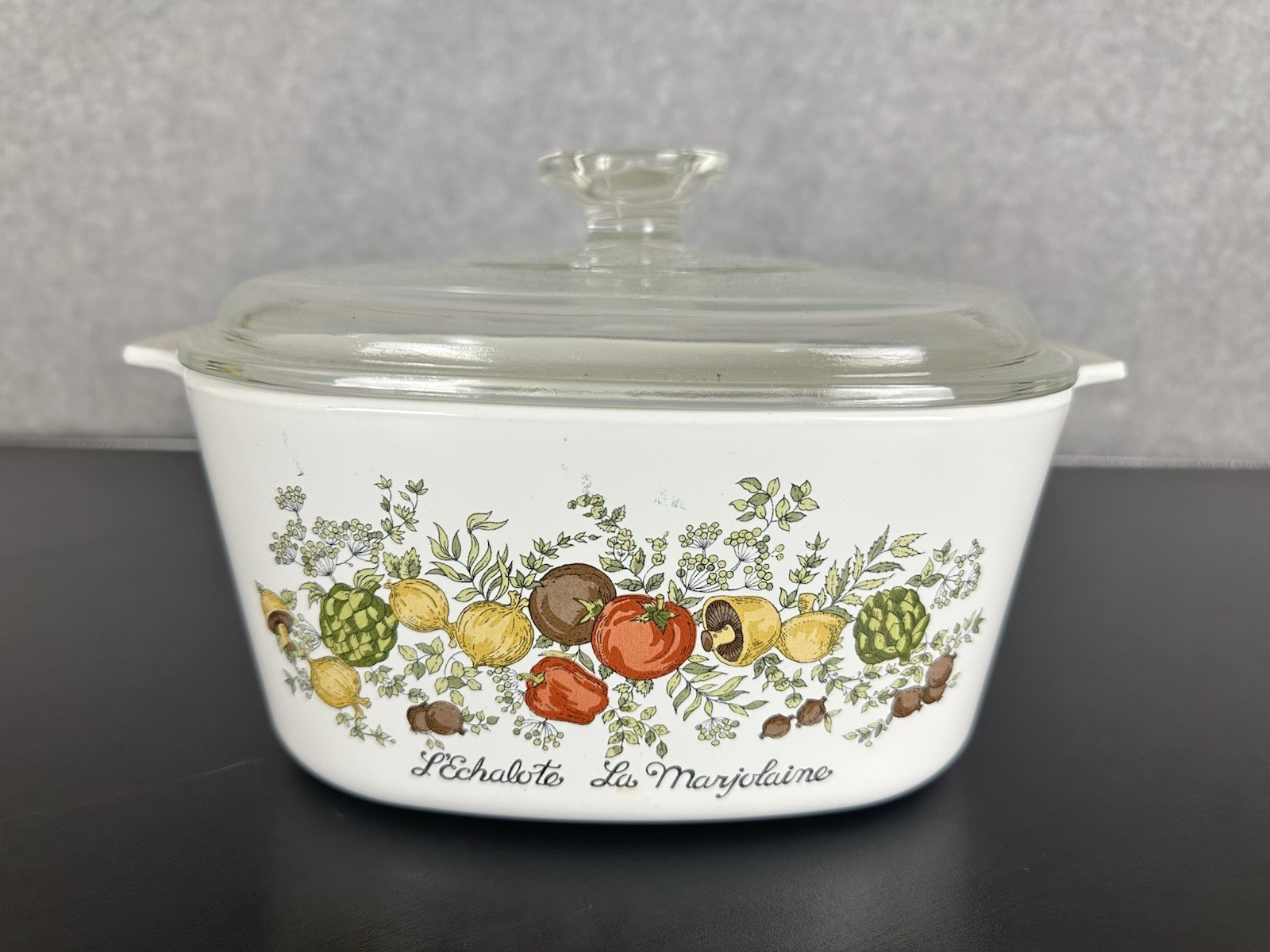 Corning Ware Spice of Life A-3-B 3 Quart Casserole Dish With Lid Vintage 70s