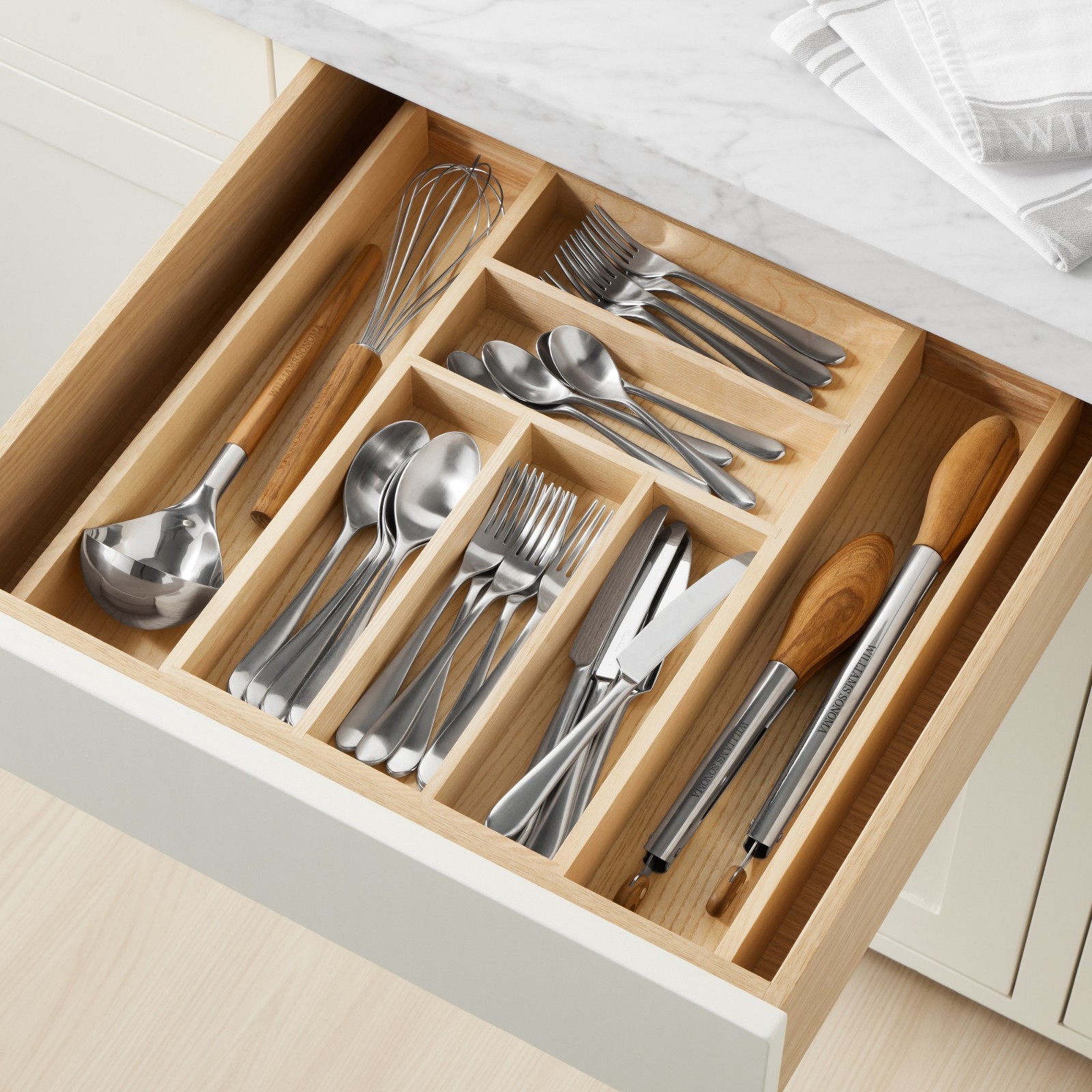 Hold Everything Expandable In-Drawer Organizer Deep & Narrow Color Ashwood NEW