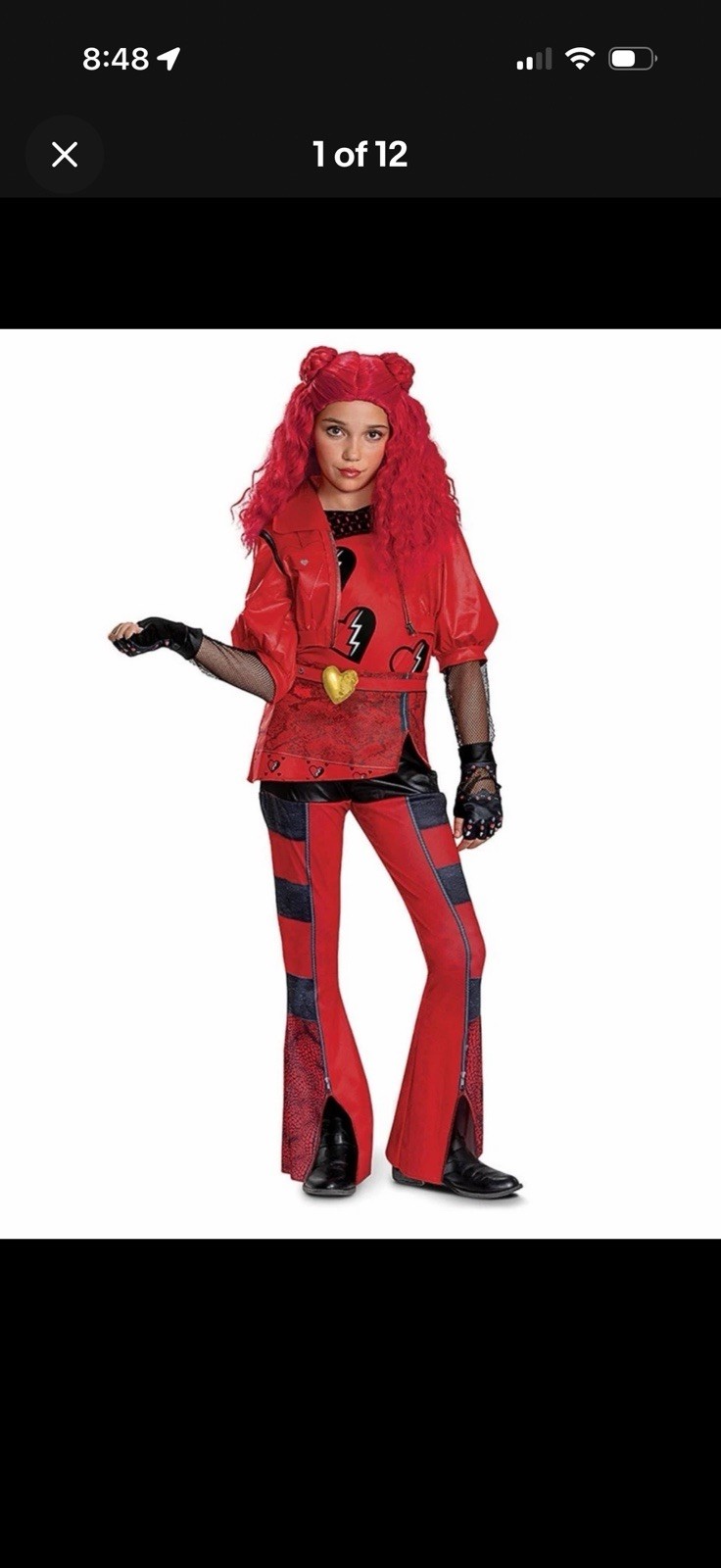 Disney Descendants Rise of the Red Kids Halloween Costume 4-6X Disney Descendants Rise of the Red Kids Halloween Costume 4-6X