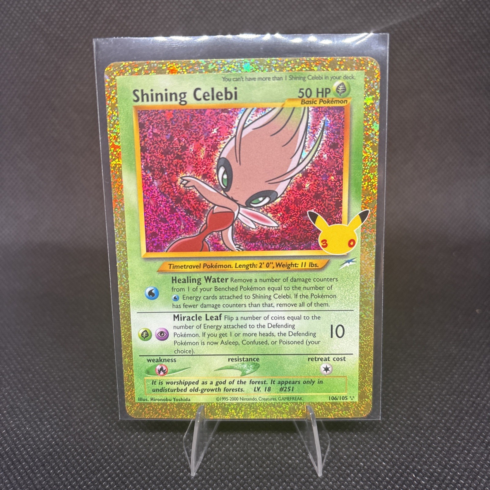 Shining Celebi 106/105 Neo Destiny Secret Rare Holo Unlimited 30th reprint