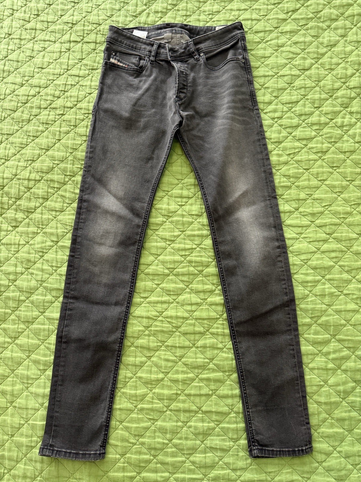 Diesel Sleenker Slim Skinny Jeans Men\'s W30 L32 Washed Black Stretch RA468