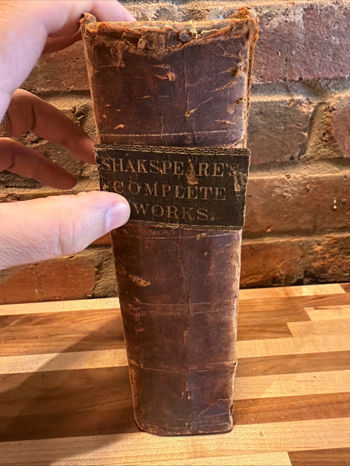 Shakespeare\'s Complete Works Mid 1800s Vintage Book Facsimile Auto