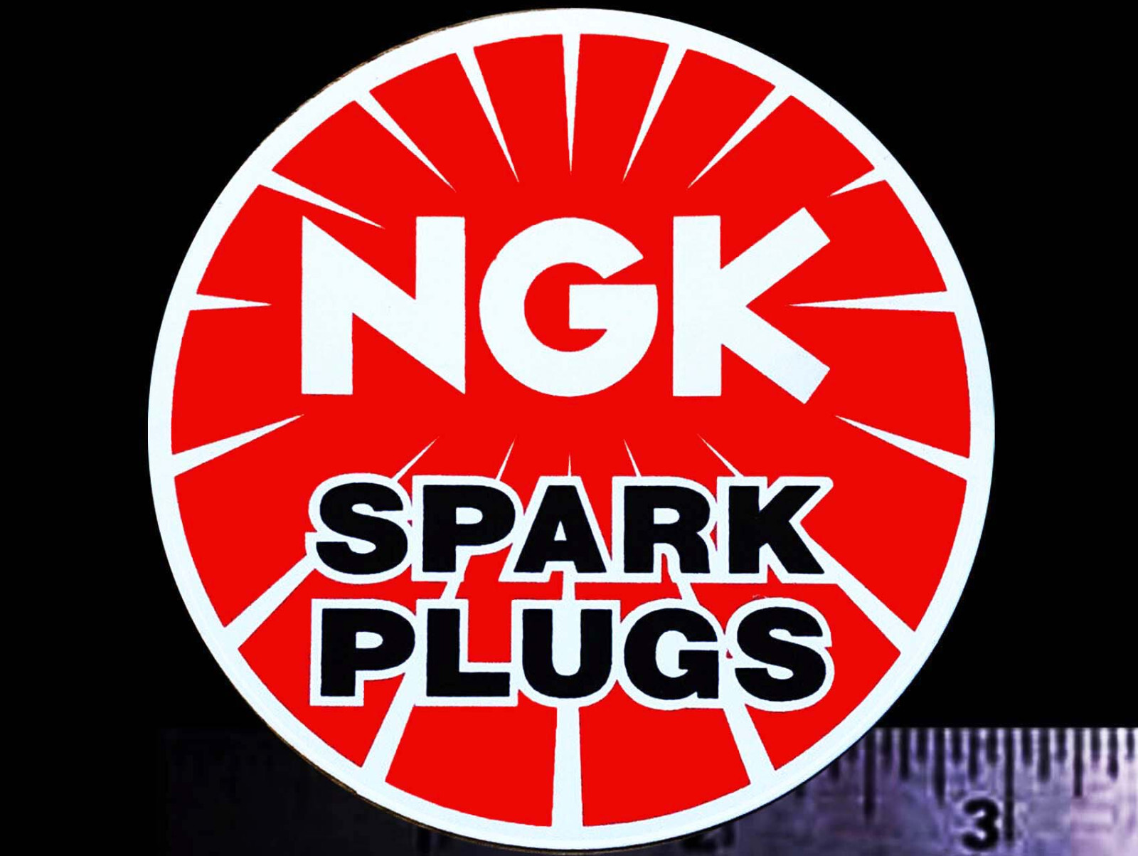 NGK Spark Plugs - Original Vintage Racing Decal/Sticker - 3 inch size NGK Spark Plugs - Original Vintage Racing Decal/Sticker - 3 inch size