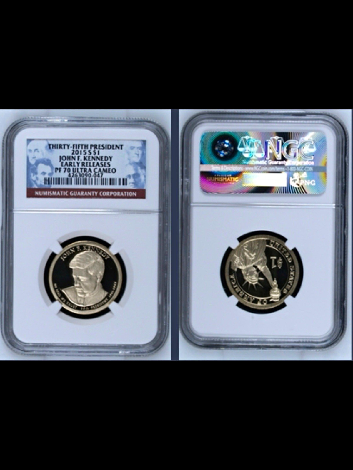 2015-S Proof John F. Kennedy Presidential Dollar NGC PF70 UC (See Description*)