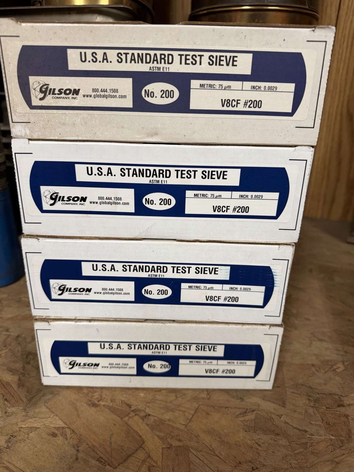 Gilson Company USA Standard Test Sieve No. 200 Gilson Company USA Standard Test Sieve No. 200