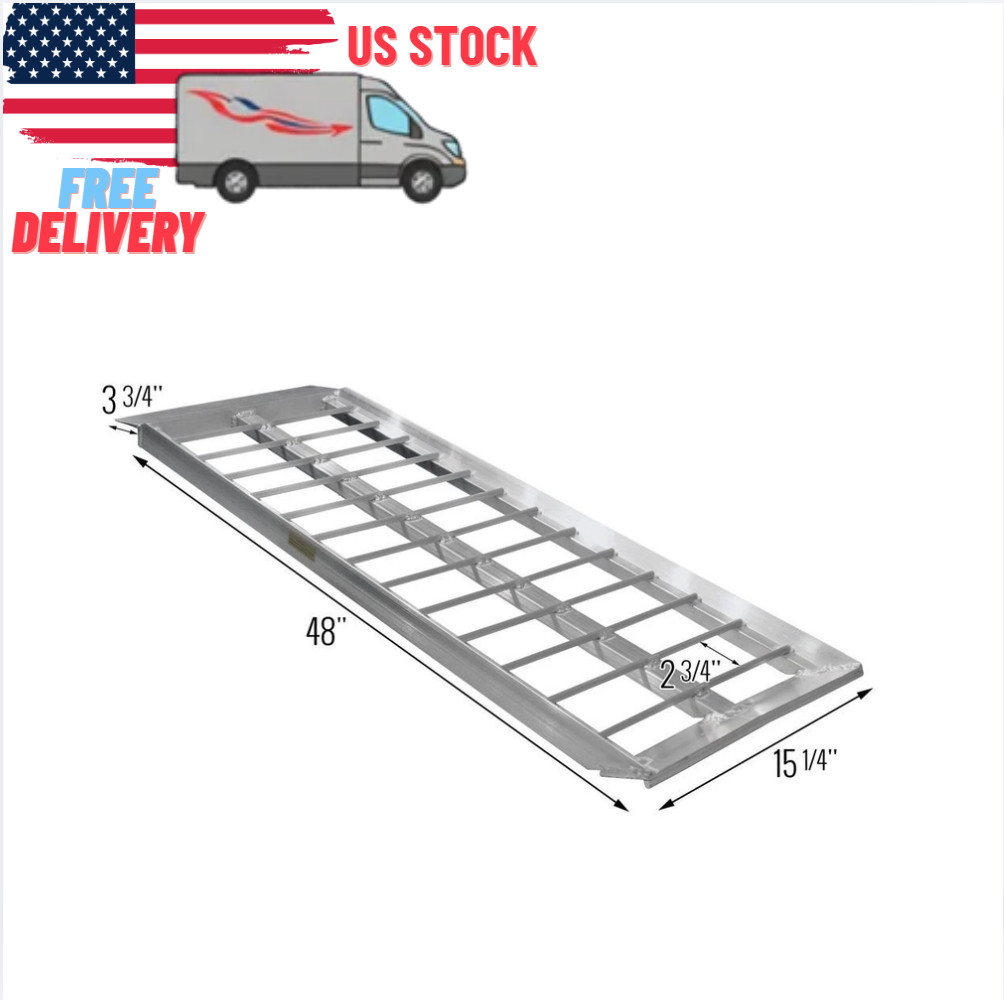 Black Widow S-4816-2000-2 Aluminum 4\' ATV UTV Trailer Ramps On Sale