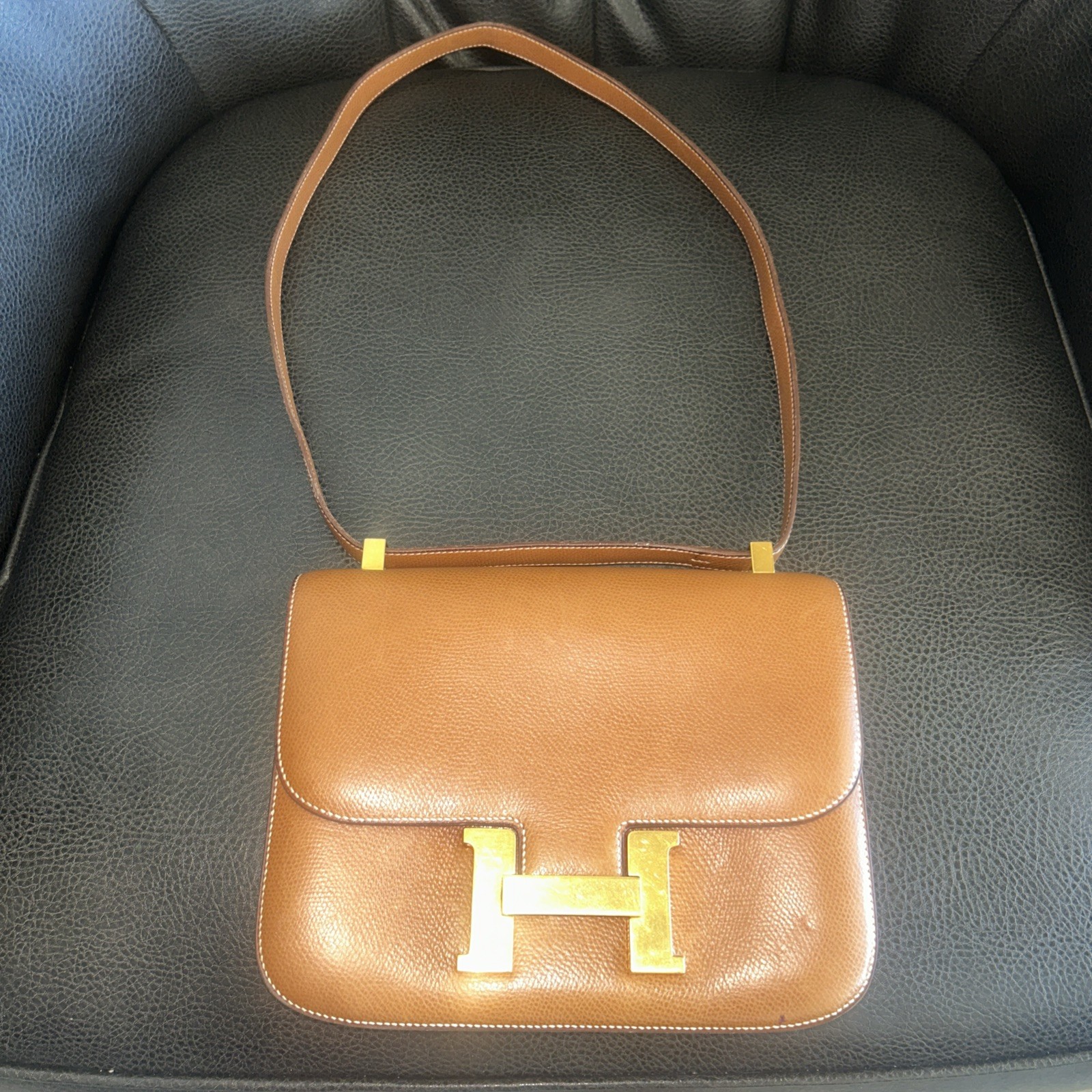 Hermes Constance Bag Gold Metal