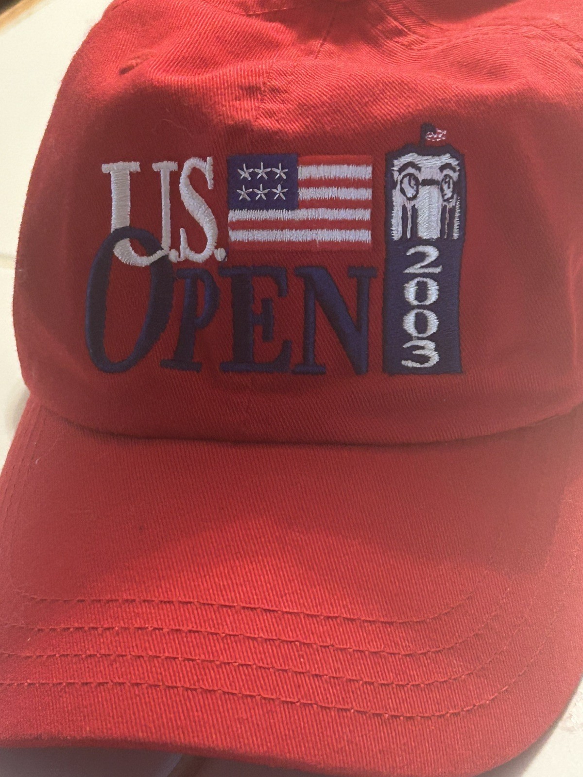 red 2003 U.S. Open golf hat from Olympia Fields Country Club