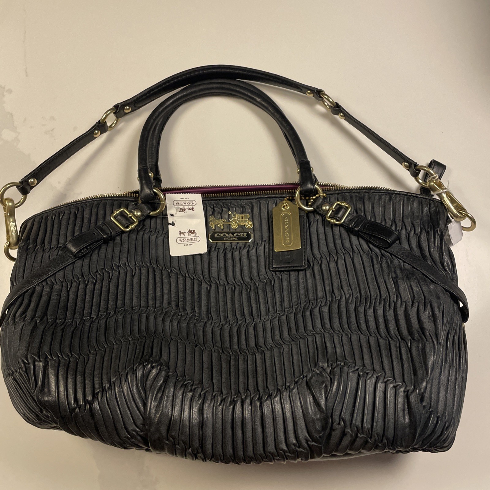 Coach NWT Mad Gath Sophia Gathered Leather Large Bag 15947 Coach NWT Mad Gath Sophia Gathered Leather Large Bag 15947