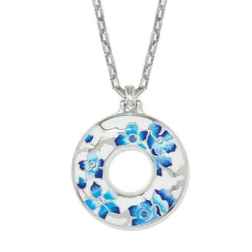 Brighton KYOTO IN BLOOM INDIGO RING Blue Flower Necklace #JM7710 MSRP $108 NWT