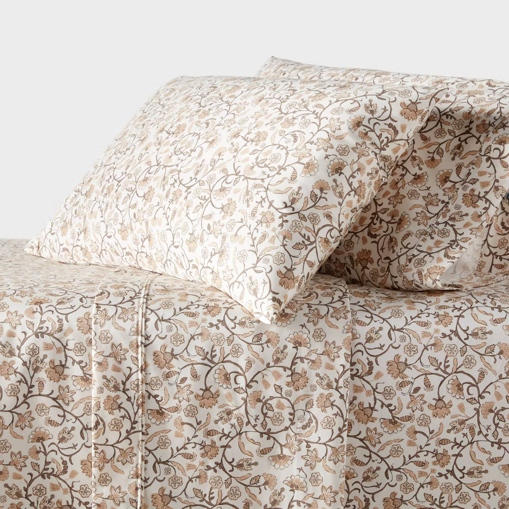 Full 400 Thread Count Performance Sheet Set Cool Floral - Threshold