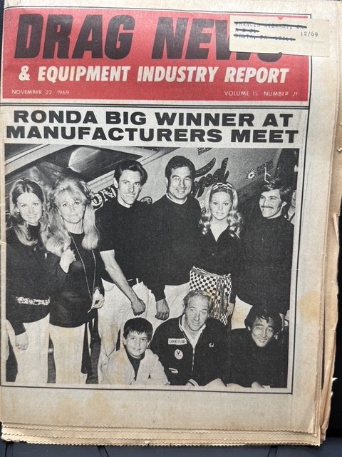 VRHTF RARE VTG NHRA VERY COOL NOVEMBER 23, 1969 DRAG NEWS NEWSPAPER GAS RONDA