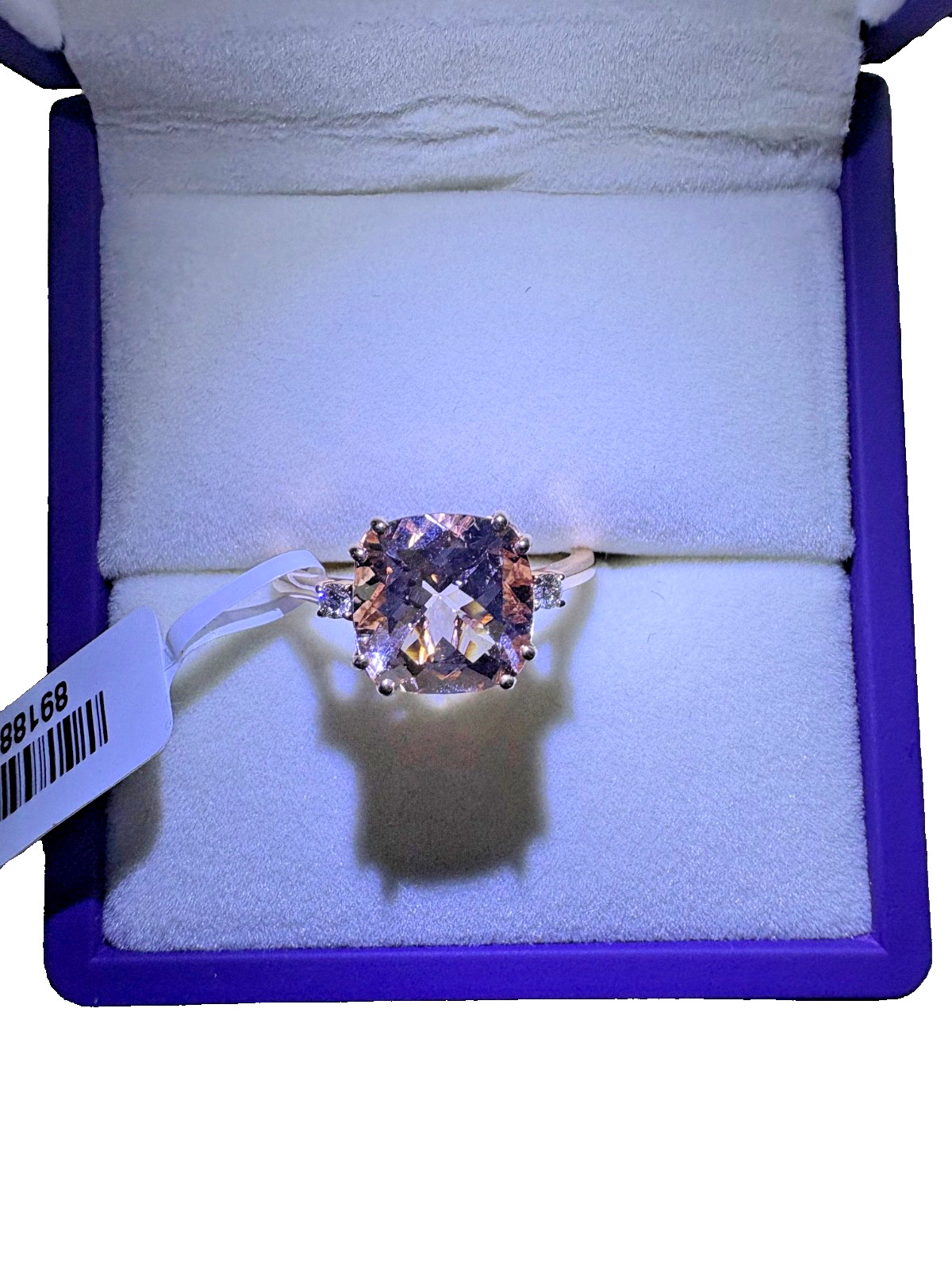 Luxoro AAA. Morganite, Diamond Ring in 14K Rose Gold Rose Gold - Size 9 Luxoro AAA. Morganite, Diamond Ring in 14K Rose Gold Rose Gold - Size 9