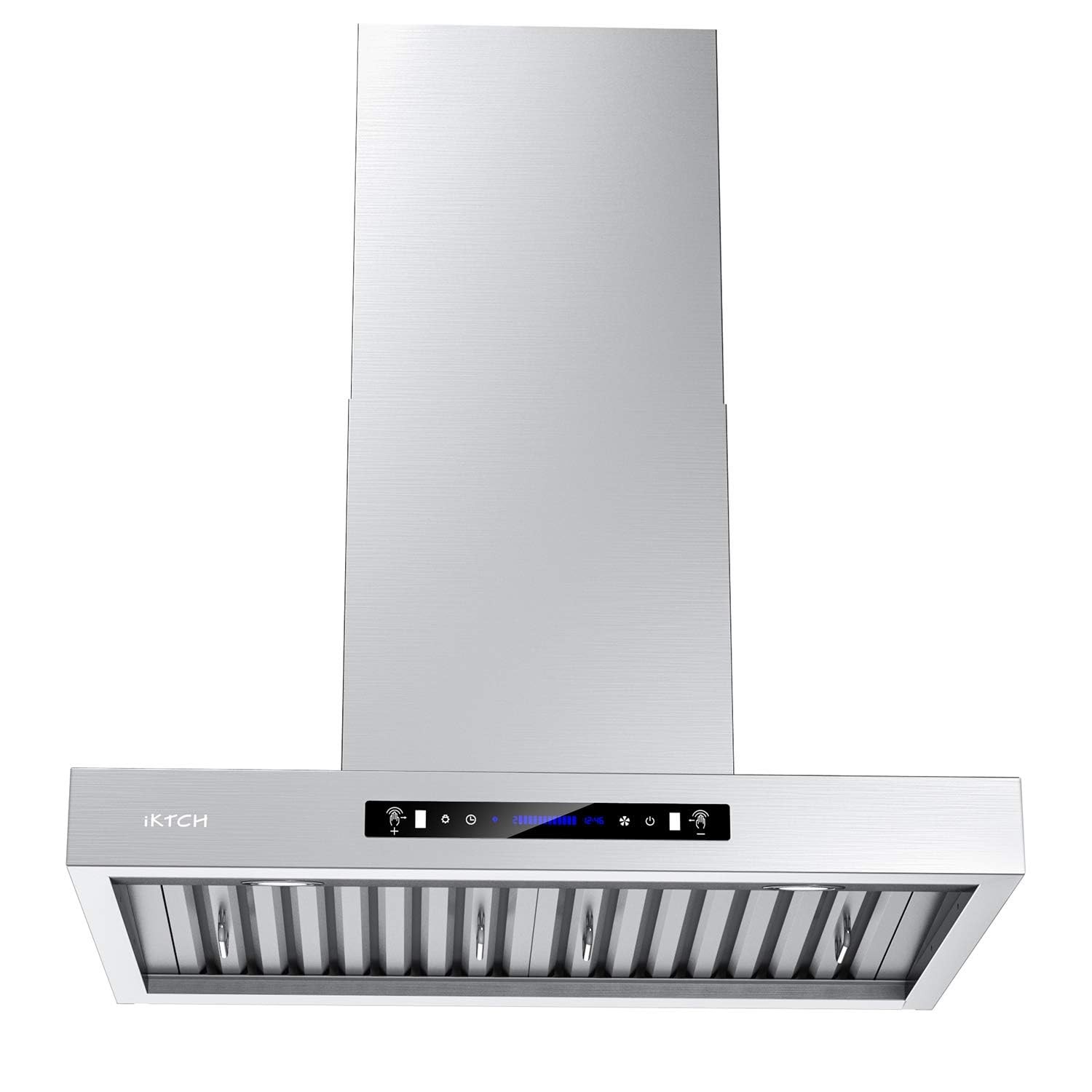 IKTCH 30-Inch Wall Mount Range Hood, 900  Adjustable LED Lights