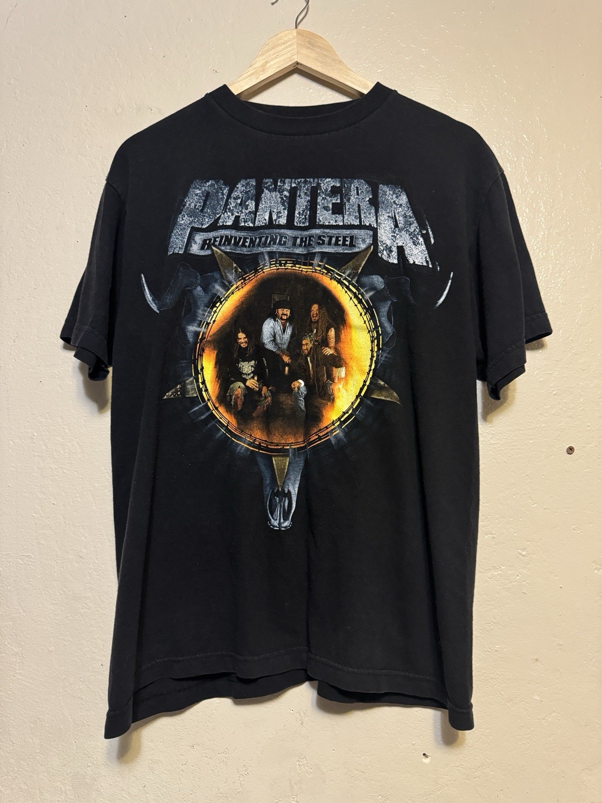 Vintage Pantera Reinventing the Steel Black T-Shirt Winterland Tag Size Large