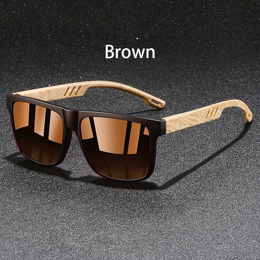 Men Women Bamboo Wood Polarized Square Sunglasses Wooden Temple Glasses New Men Women Bamboo Wood Polarized Square Sunglasses Wooden Temple Glasses New