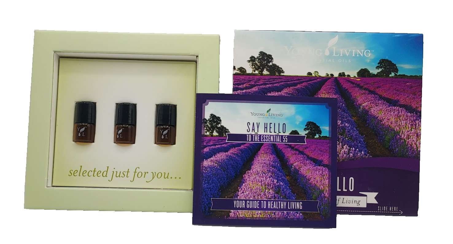 Young Living Say Hello Kit Empty Sample Bottles Guide Book Lot of 10