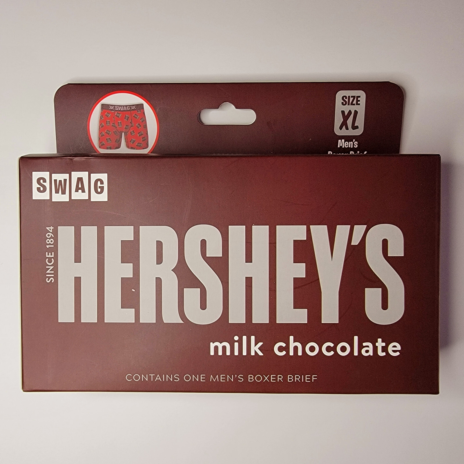 SWAG HERSHEYS Boxer Briefs Mens XL RED Underwear GAG GIFT CANDY FATHERS DAY NWT SWAG HERSHEYS Boxer Briefs Mens XL RED Underwear GAG GIFT CANDY FATHERS DAY NWT
