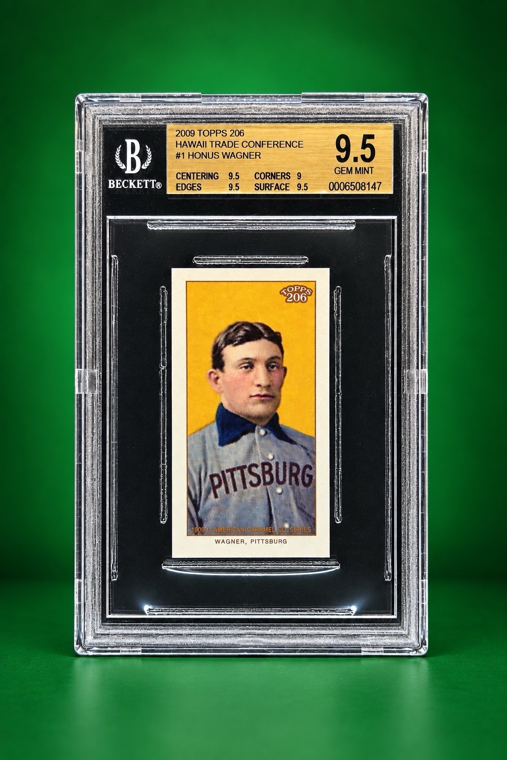 2009 Topps Hawaii Trade Conference /100 - T206 Honus Wagner BECKETT 9.5 MINT 2009 Topps Hawaii Trade Conference /100 - T206 Honus Wagner BECKETT 9.5 MINT