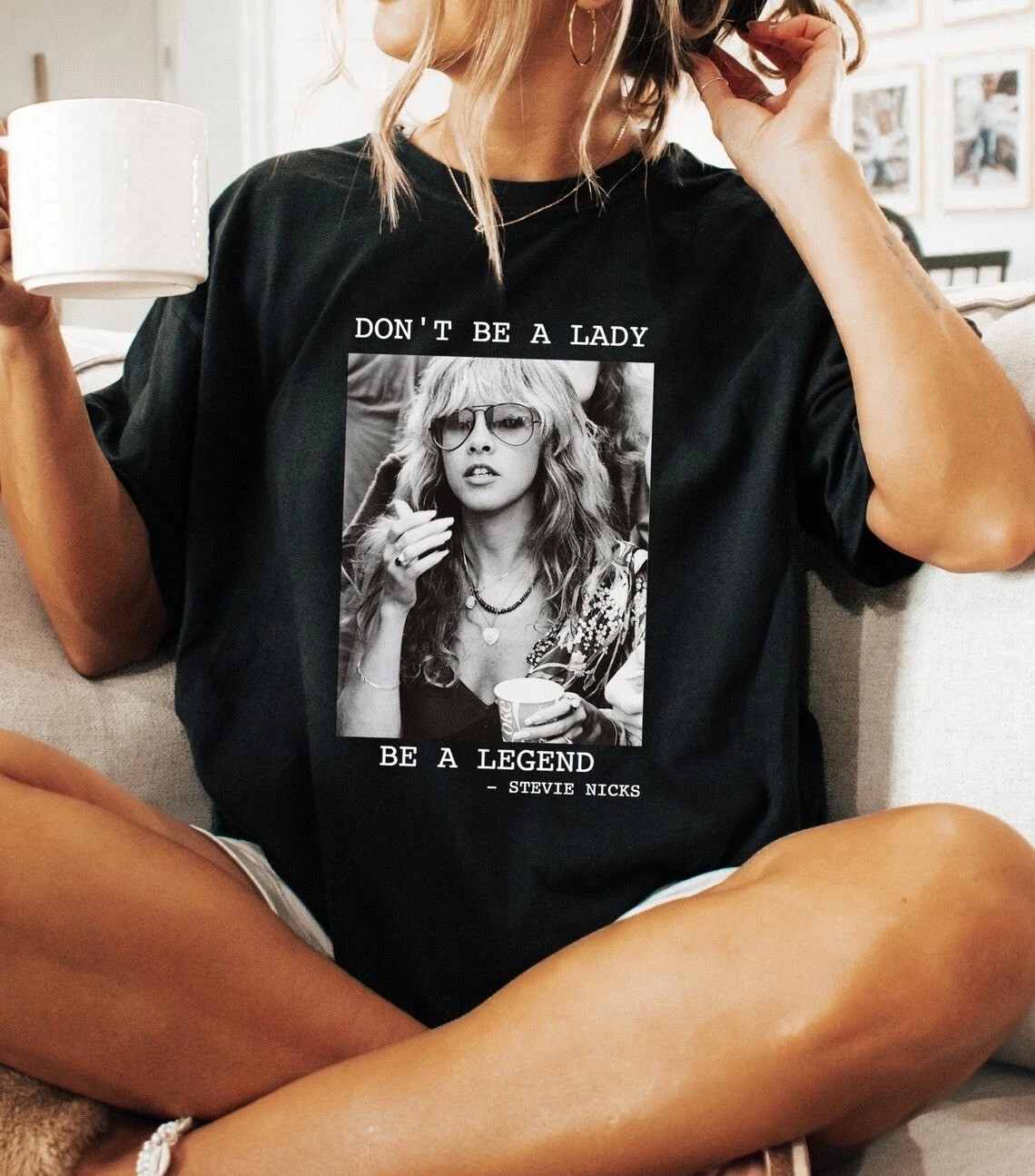 Vintage Don't Be a Lady Be a Legend Stevie Nicks Shirt