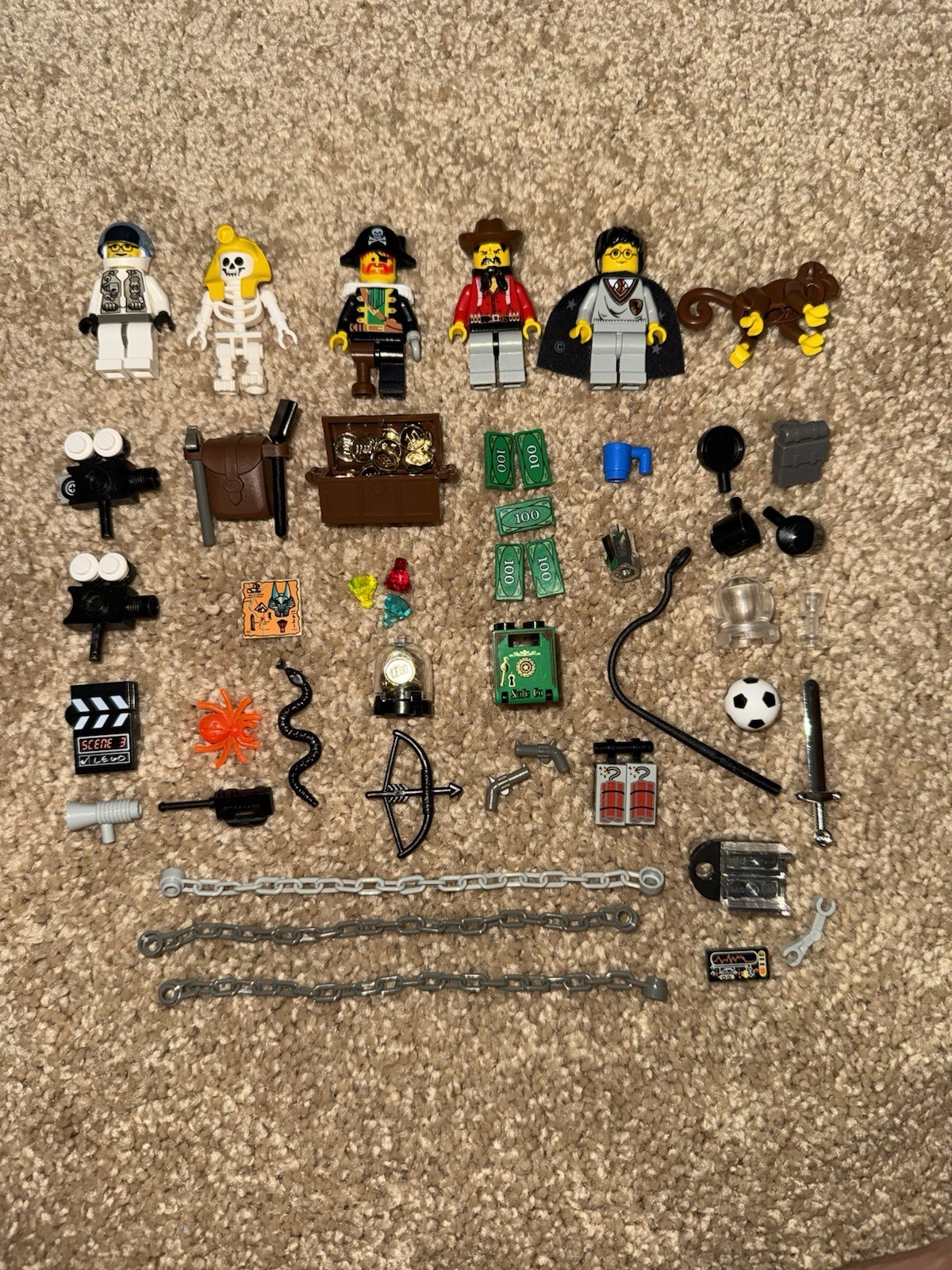 LEGO Minifugure Lot VINTAGE 1990-2000s Harry Potter Skeleton Gold Money Cowboy LEGO Minifugure Lot VINTAGE 1990-2000s Harry Potter Skeleton Gold Money Cowboy