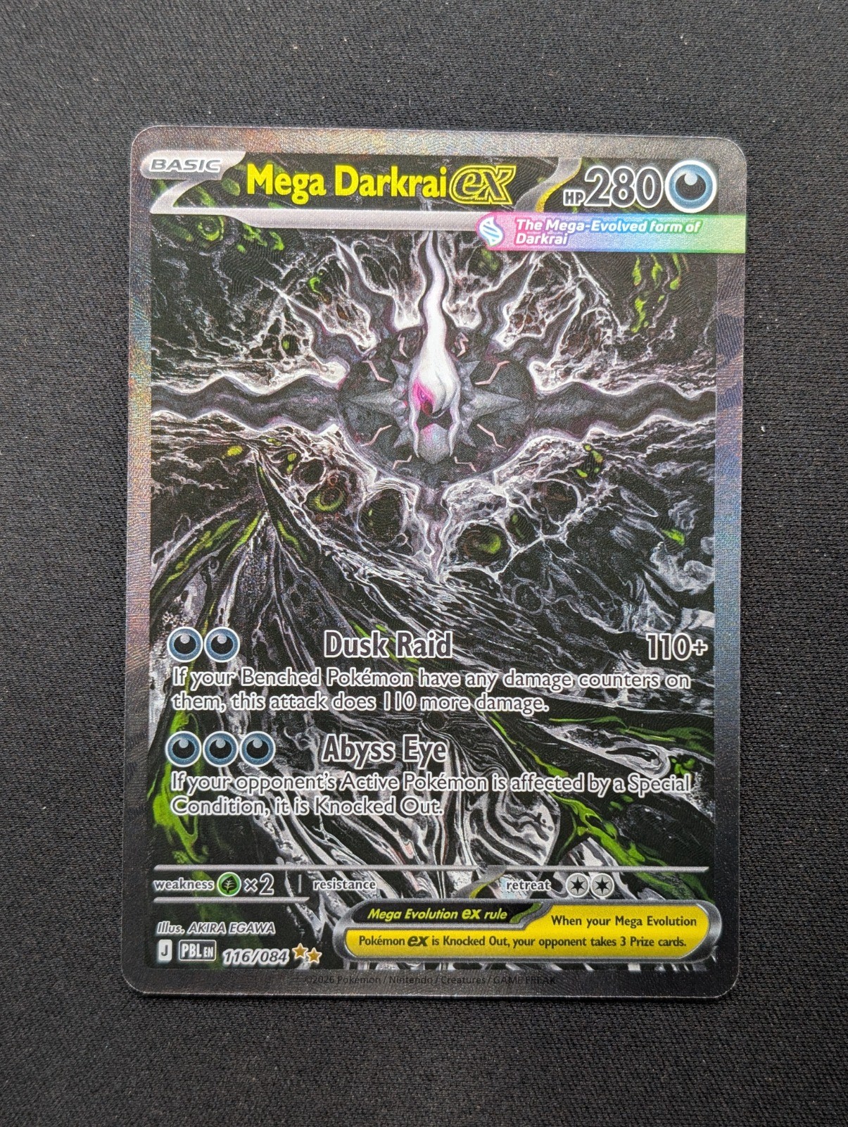 Mega Darkrai ex 116/084 Special Illustration Rare ME05: Pitch Black Holo PBL