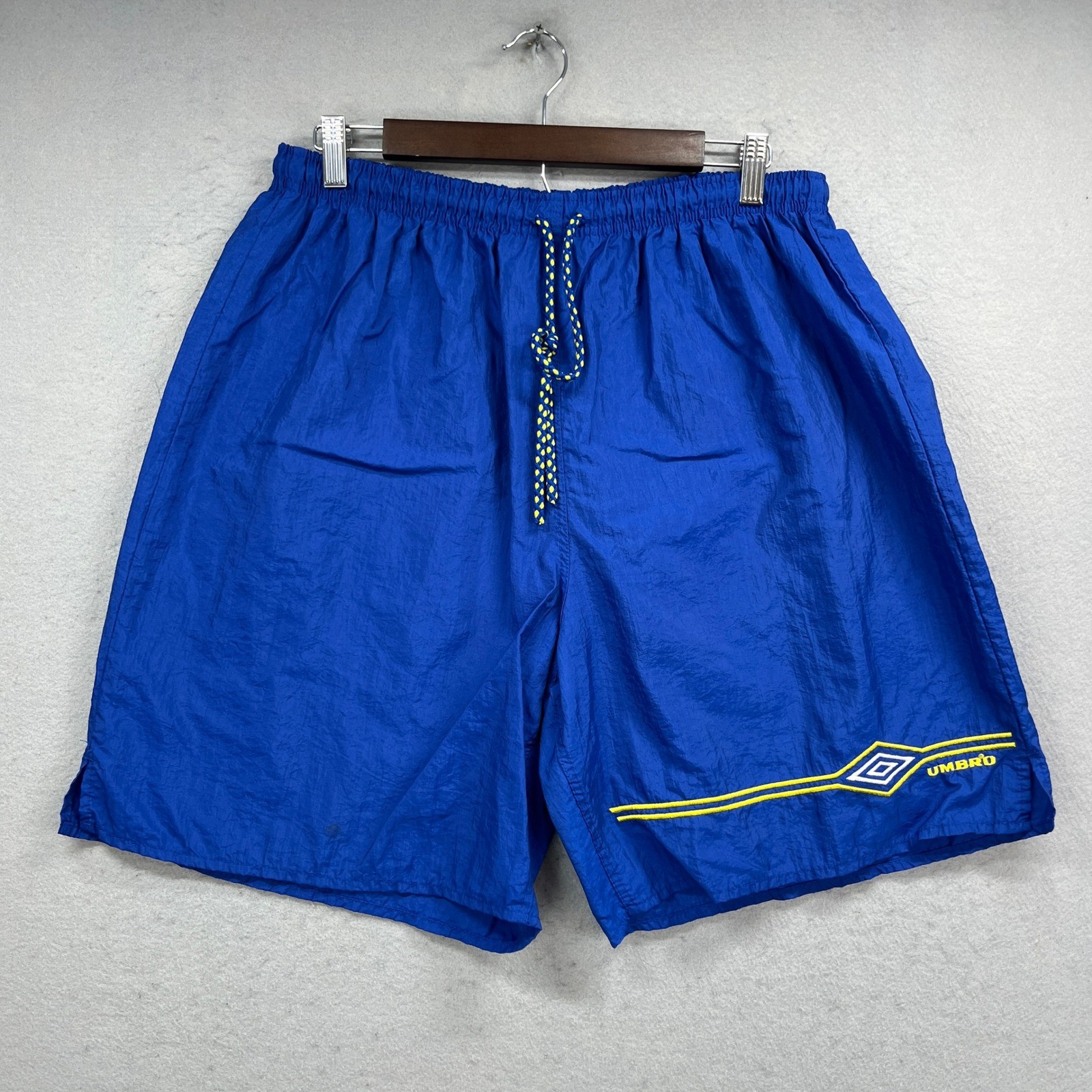 Umbro Shorts Mens XL Blue Soccer Athletic Nylon Made in USA Vintage Athleisure