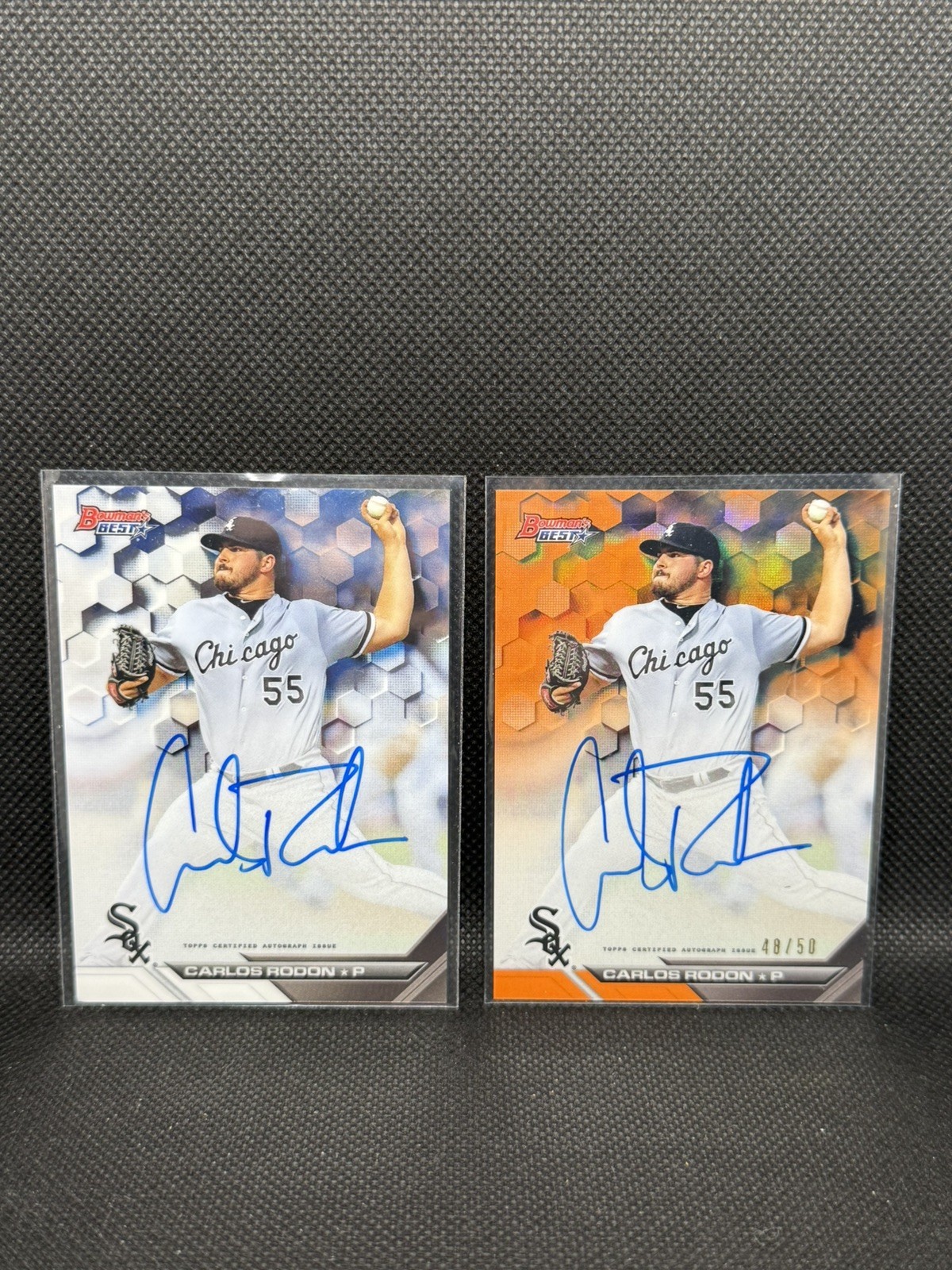 Carlos Rodon Auto Bowman’s Best of 2016 Autographs Orange Refractor /50 & Base