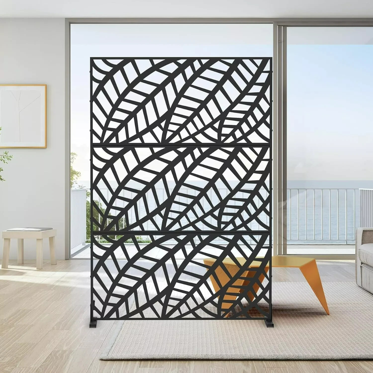 Domi Freestanding Outdoor Indoor Metal Privacy Screens and Panels,Leaf-Shaped Domi Freestanding Outdoor Indoor Metal Privacy Screens and Panels,Leaf-Shaped