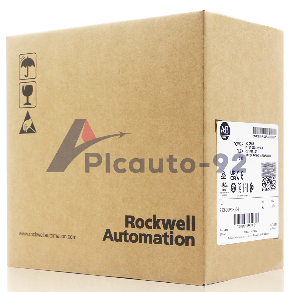Sealed New Allen Bradley 25B-D2P3N104 PowerFlex 525 0.75kW (1Hp) AC Drive