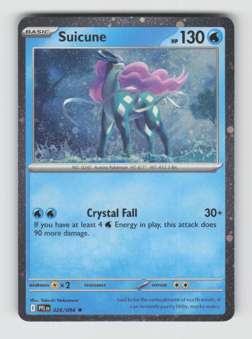 Pokemon Suicune (Cosmos Holo) Holofoil 026/094 A7-11 NM