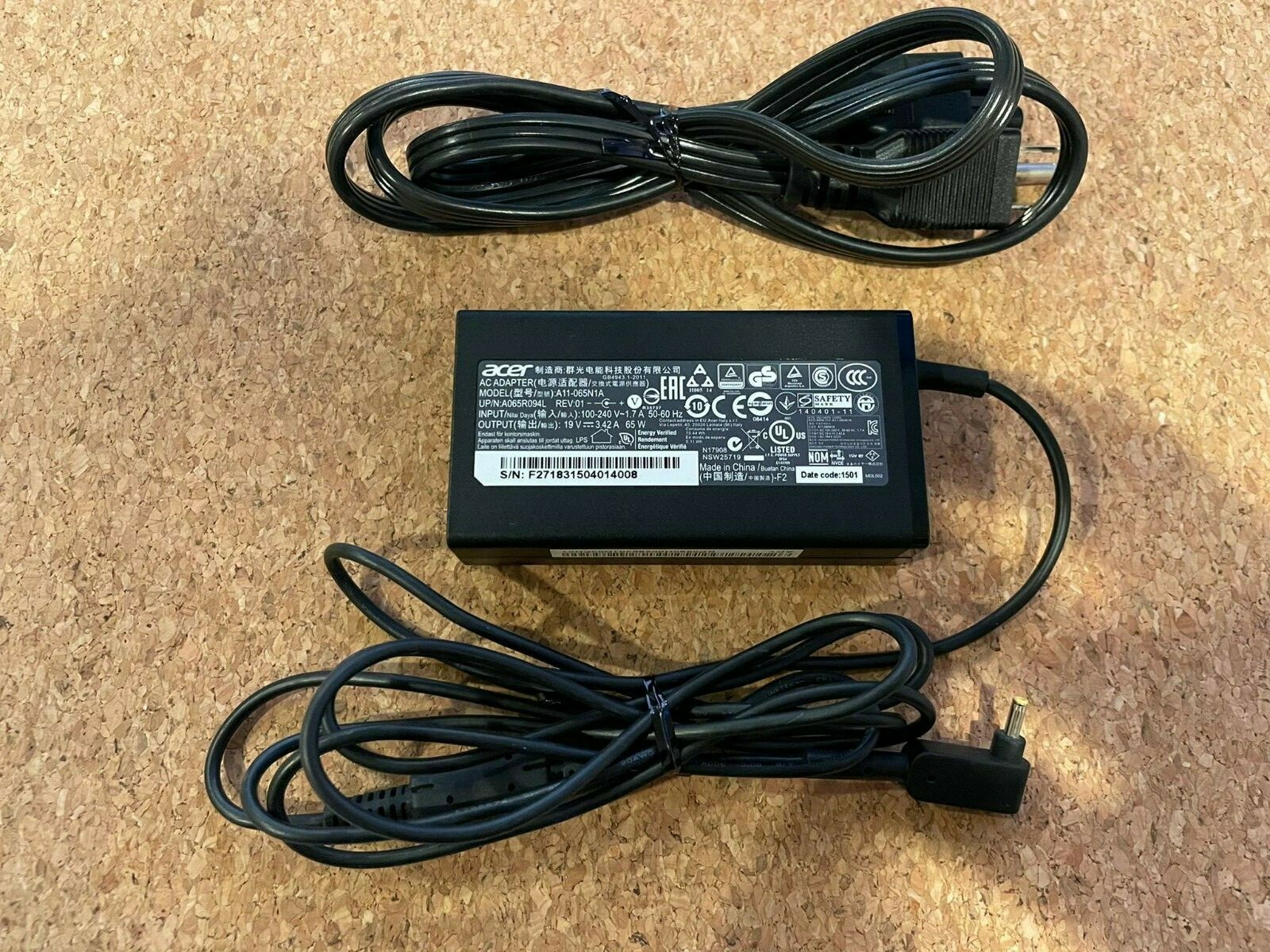 Acer Original OEM ac Adapter Charger for Acer Chromebook C731 and C740. Acer Original OEM ac Adapter Charger for Acer Chromebook C731 and C740.