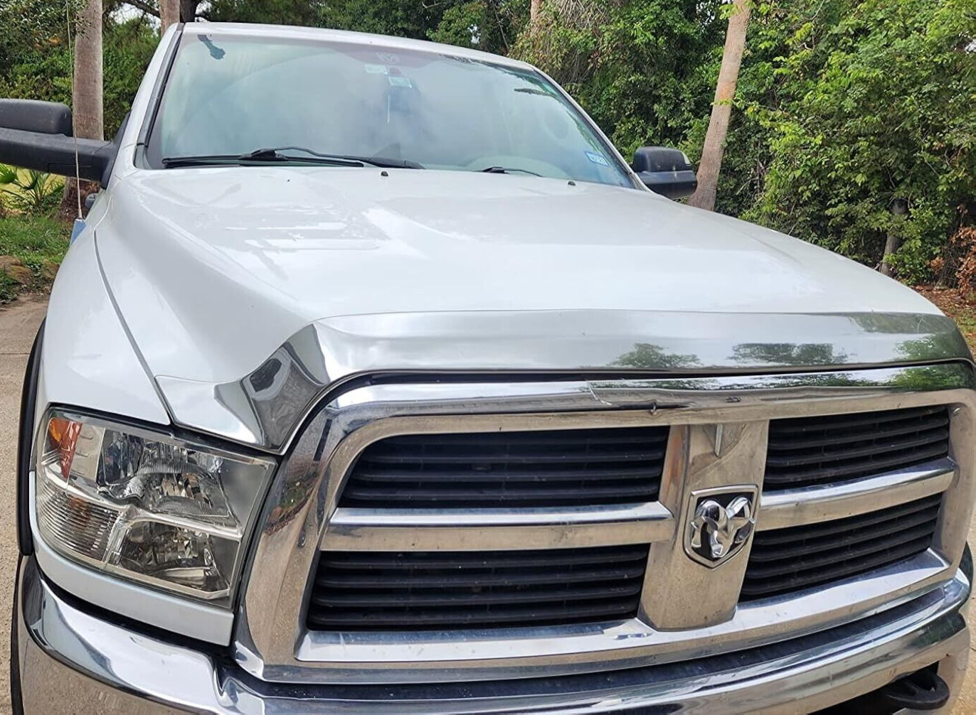 Aeroskin Chrome Hood Protector Bug Shield Deflector for 2010-2018 Ram 2500 3500