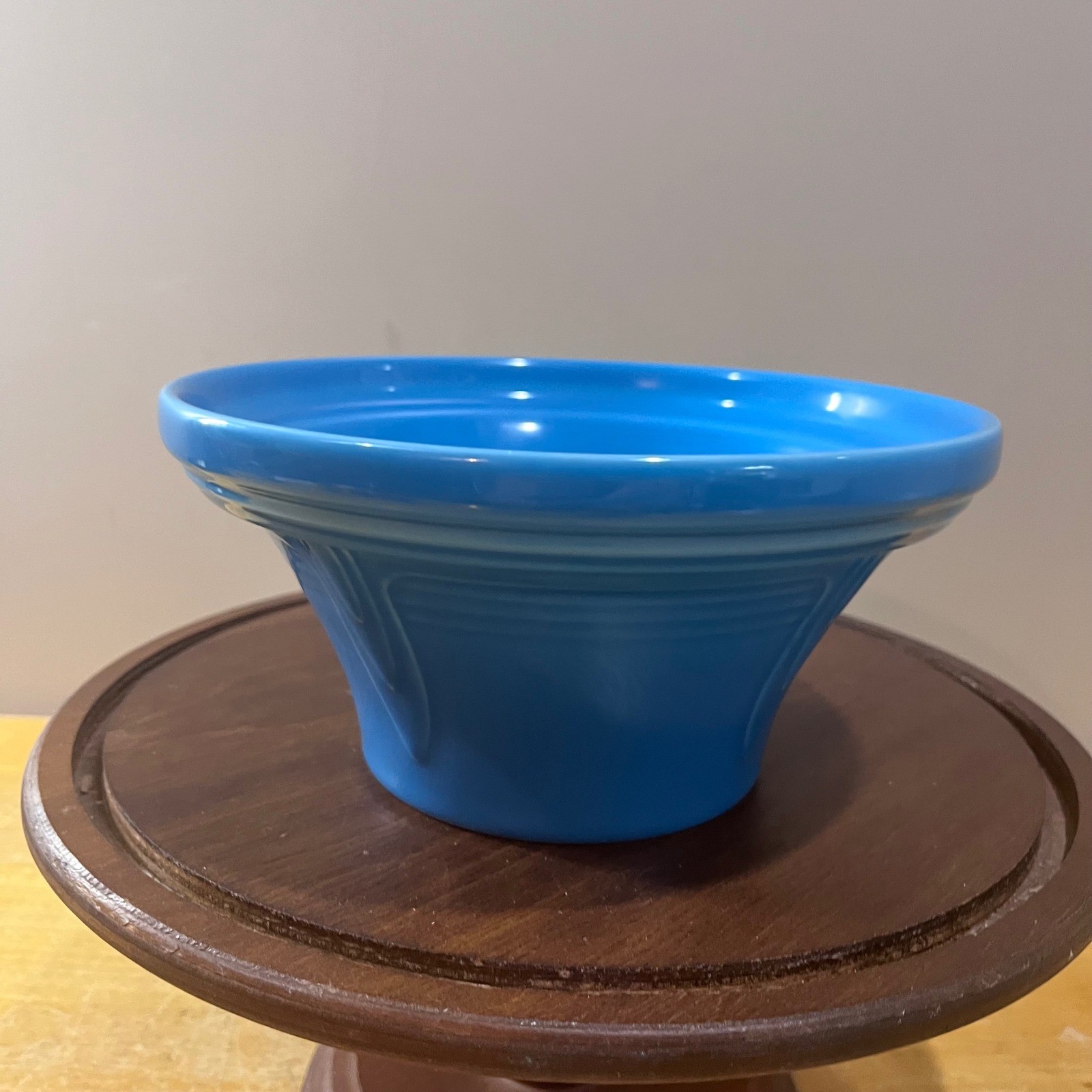 Vtg Fiesta Peacock Blue Hostess Bowl Homer Laughlin HLC USA 7.25in