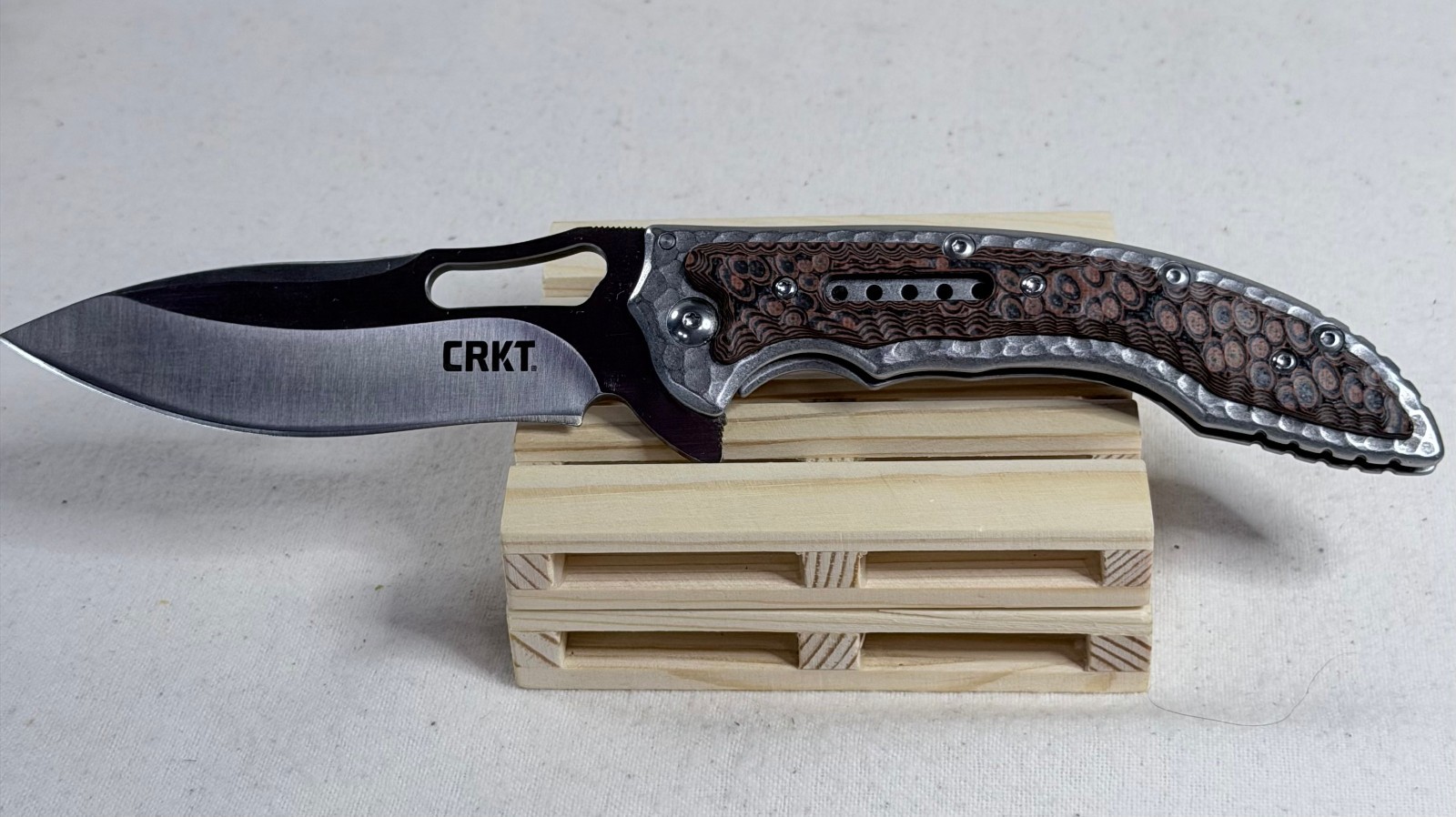 CRKT Fossil 5470 Flavio Ikoma 3.96in Folding Knife China Box Used