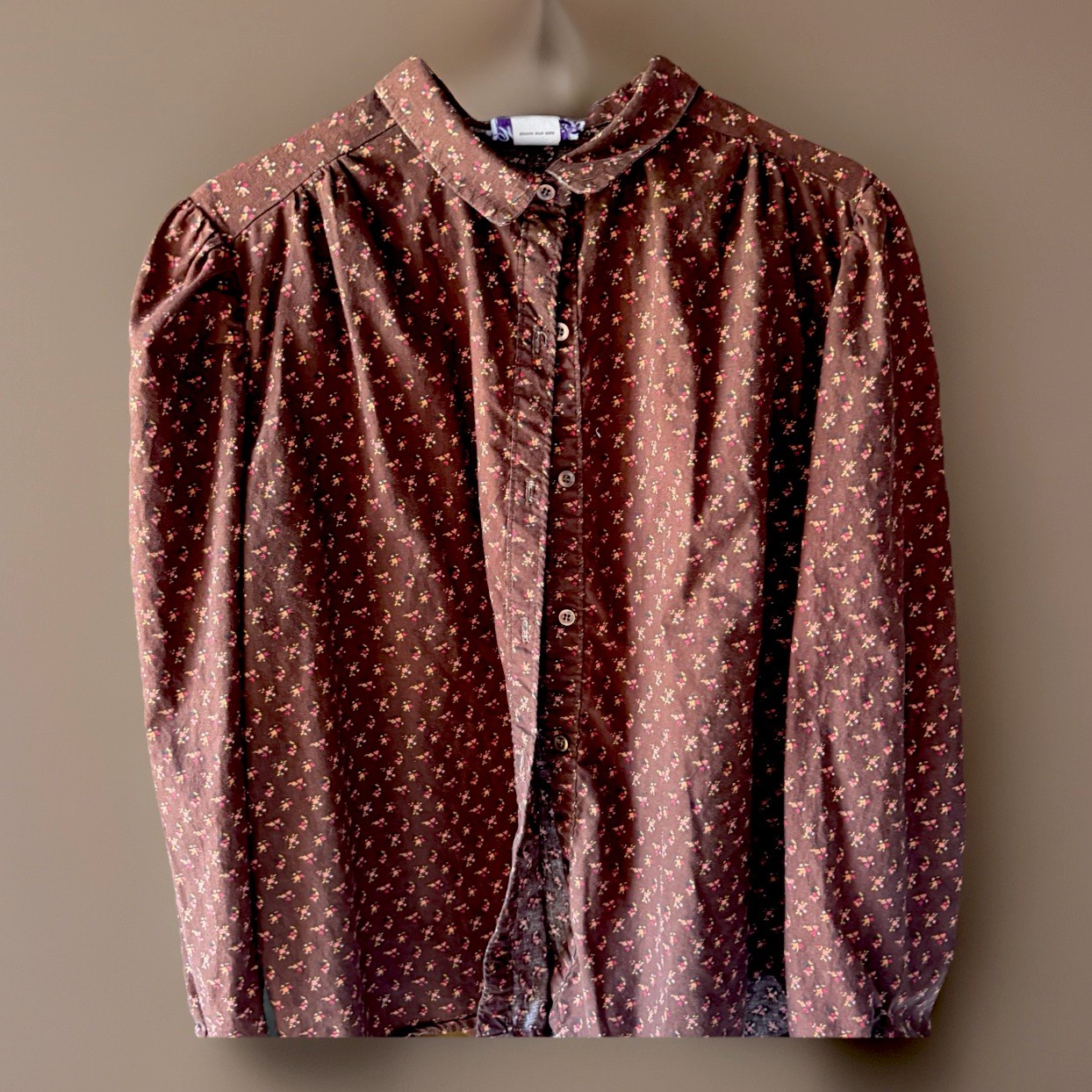 Wild Iris Brand 1970’s blouse Long Sleeve brown XL LIttle House On Prairie Style Wild Iris Brand 1970’s blouse Long Sleeve brown XL LIttle House On Prairie Style